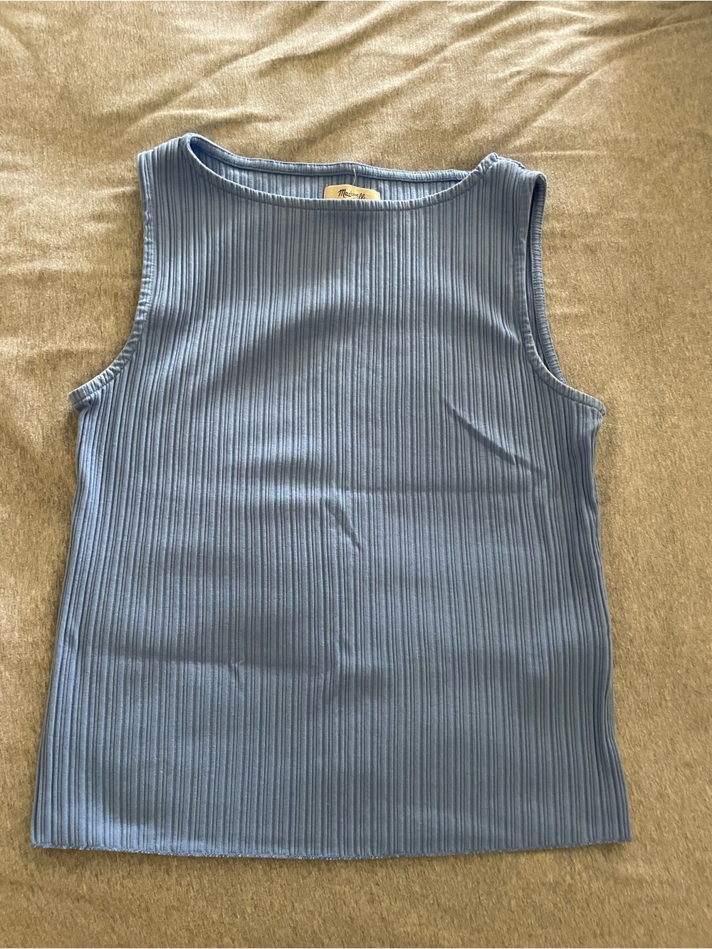 Madewell Light Blue Ribbed Tank